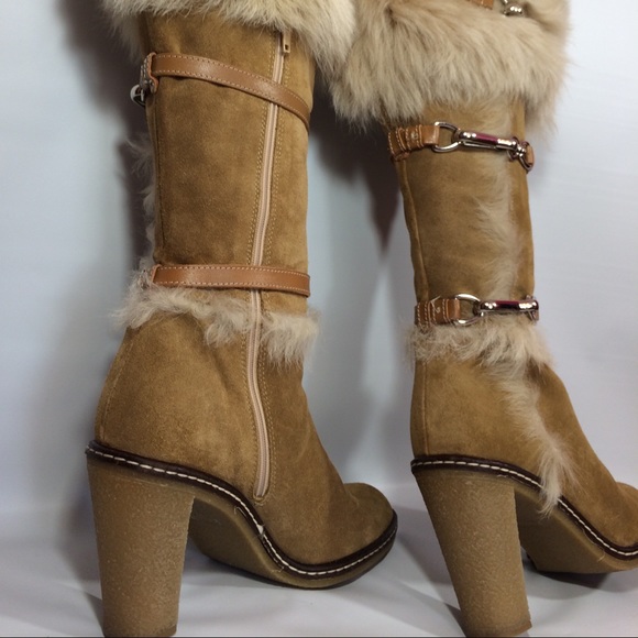 💖🍑RARE GORGEOUS lux ITALIAN Leather Coach Boots - Picture 6 of 8
